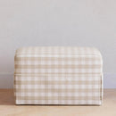 Crawford Gliding Ottoman - Tan Gingham