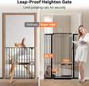 Extra Tall Pet Gate with Adjustable Cat Door - Black