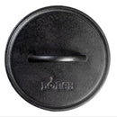 8" Cast Iron Round Flat Grill Press - Black