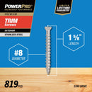 HILLMAN Power Pro No. 8 X 1-5/8 in. L Star Bronze Ceramic Coarse Trim Screws 819 pk