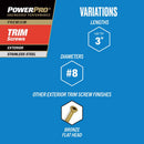 HILLMAN Power Pro No. 8 X 1-5/8 in. L Star Bronze Ceramic Coarse Trim Screws 819 pk