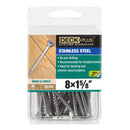 HILLMAN Deck Plus No. 8 Ga. X 1-5/8 in. L Stainless Steel Star Flat Head Deck Screws 25 pk