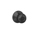Schlage Plymouth Matte Black Entry Door Knob Key: K4 1-3/4 in.