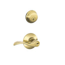 Schlage Accent Bright Brass Entry Lever 1-3/4 in.