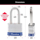 Master Lock 1-9/16 in. W Steel Pin Tumbler Exterior Padlock