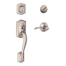 Schlage Camelot / Accent Satin Nickel Single Cylinder Handleset and Knob