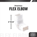 Amerimax 2 in. H X 3 in. W X 7.5 in. L White Vinyl Gutter Elbow