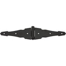 National Hardware 6 in. W X 6 in. L Galvanized Black Steel Ornamental Strap Hinge 2 pk