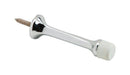 Ives 3-1/8 in. W X 7/8 in. L Brass Bright Chrome Silver Door Stop Mounts to wall