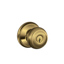 Schlage Georgian Antique Brass Entry Lockset 1-3/4 in., Pack of 4