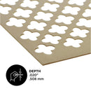 M-D Building Products 0.02 in. X 12 in. W X 24 in. L Albras Aluminum Cloverleaf Sheet Metal, Pack of 3