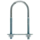Hampton 1/4 in. X 1-3/8 in. W X 3-3/8 in. L Coarse Zinc-Plated Steel U-Bolt, Pack of 10
