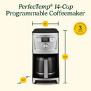 Coffee Maker, 14-Cup PerfecTemp Programmable Coffee Machine - DCC-3500SS