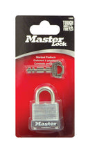 Master Lock 1-1/16 in. H X 1-1/8 in. W Laminated Steel Warded Locking Exterior Padlock, Pack of 4