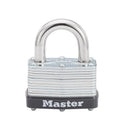 Master Lock 1-1/16 in. H X 1-3/4 in. W Laminated Steel Warded Locking Warded Padlock, Pack of 4