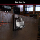 Master Lock 1-1/16 in. H X 1-3/4 in. W Laminated Steel Warded Locking Warded Padlock, Pack of 4