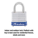 Master Lock 1 in. H X 1-1/8 in. W Laminated Steel 4-Pin Cylinder Exterior Padlock