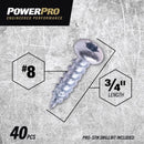 HILLMAN Power Pro No. 8 Ga. X 3/4 in. L Star Pan Head Coarse Multi-Material Screws, Pack of 5