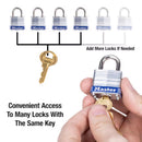 Master Lock 1 in. H X 11/16 in. W X 1-1/8 in. L Steel 4-Pin Cylinder Exterior Padlock, Pack of 6