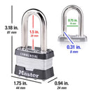 Master Lock 1-5/16 in. H X 1 in. W X 1-3/4 in. L Steel 4-Pin Cylinder Exterior Padlock, Pack of 6