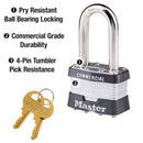 Master Lock 1-5/16 in. H X 1 in. W X 1-3/4 in. L Steel 4-Pin Cylinder Exterior Padlock, Pack of 6