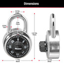 Master Lock 2-9/10 in. H X 1-7/8 in. W Steel Combination Dial Combination Padlock, Pack of 6