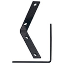 Hampton 3.5 in. H X 0.75 in. W X 3.5 in. D Black Steel Inside L Corner Brace, Pack of 10
