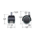 Slipstick 2 in. D Swivel Rubber Caster 330 lb 5 pk, Pack of 4