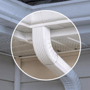 Amerimax 2.8 in. H X 4.18 in. W X 11.5 in. L White Aluminum A Gutter Elbow