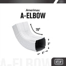 Amerimax 2.8 in. H X 4.18 in. W X 11.5 in. L White Aluminum A Gutter Elbow