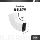 Amerimax 3 in. H X 4 in. W X 12 in. L White Aluminum B Gutter Elbow