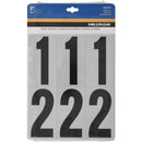 HILLMAN 3 in. Reflective Black Vinyl Self-Adhesive Number Set 0-9 26 pc, Pack of 6