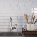 Smart Tiles 8.38 in. W X 11.56 in. L White Mosaic Vinyl Adhesive Wall Tile 4 pc, Pack of 6
