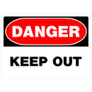 HILLMAN English White Danger Sign 10 in. H X 14 in. W, Pack of 6