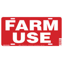 HILLMAN English Red Farm Use Sign 6 in. H X 12 in. W, Pack of 6
