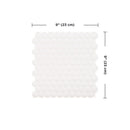 Smart Tiles 8.95 in. W X 8.98 in. L White Glazed Vinyl Adhesive Wall Tile 4 pc, Pack of 6