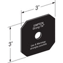 Simpson Strong-Tie OA Avant Collection Steel 3 in. Decorative Washer 1 pk
