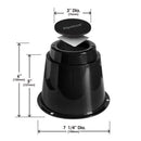 Slipstick Plastic Bed Risers Black Round 7.25 in. W 4 pk, Pack of 4