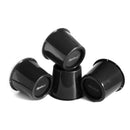 Slipstick Plastic Bed Risers Black Round 5.125 in. W 4 pk, Pack of 4
