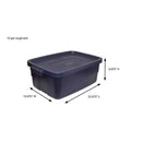 Rubbermaid Roughneck 10 gal Navy Storage Box 8.875 in. H X 15.875 in. W X 23.875 in. D Stackable, Pack of 8