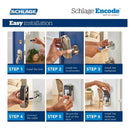 Schlage Encode Satin Nickel Metal Wi-Fi Deadbolt