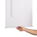 Living Accents Vinyl 1 in. Mini-Blinds 25 in. W X 72 in. H White Cordless