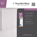 Living Accents Vinyl 1 in. Mini-Blinds 23 in. W X 72 in. H White Cordless