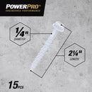 HILLMAN Power Pro 1/4 in. D X 2-1/4 in. L Carbon Steel Hex Head Concrete Screw Anchor 15 pc