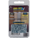 HILLMAN Bore-Fast 1/4 in. D X 2-1/2 in. L Steel Pan/Wafer Head Screw and Anchor 20 pk