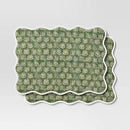 2pk Reversible Placemat Scallop Green - Threshold™