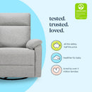 Suzy Electronic Swivel Recliner - Frost Grey