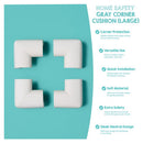 Regalo Gray Soft Rubber Corner Cushions 4 pk
