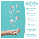 Regalo White Plastic Cabinet Locks 12 pk