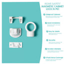 Regalo White Plastic Magnetic Cabinet Locks 4 pk